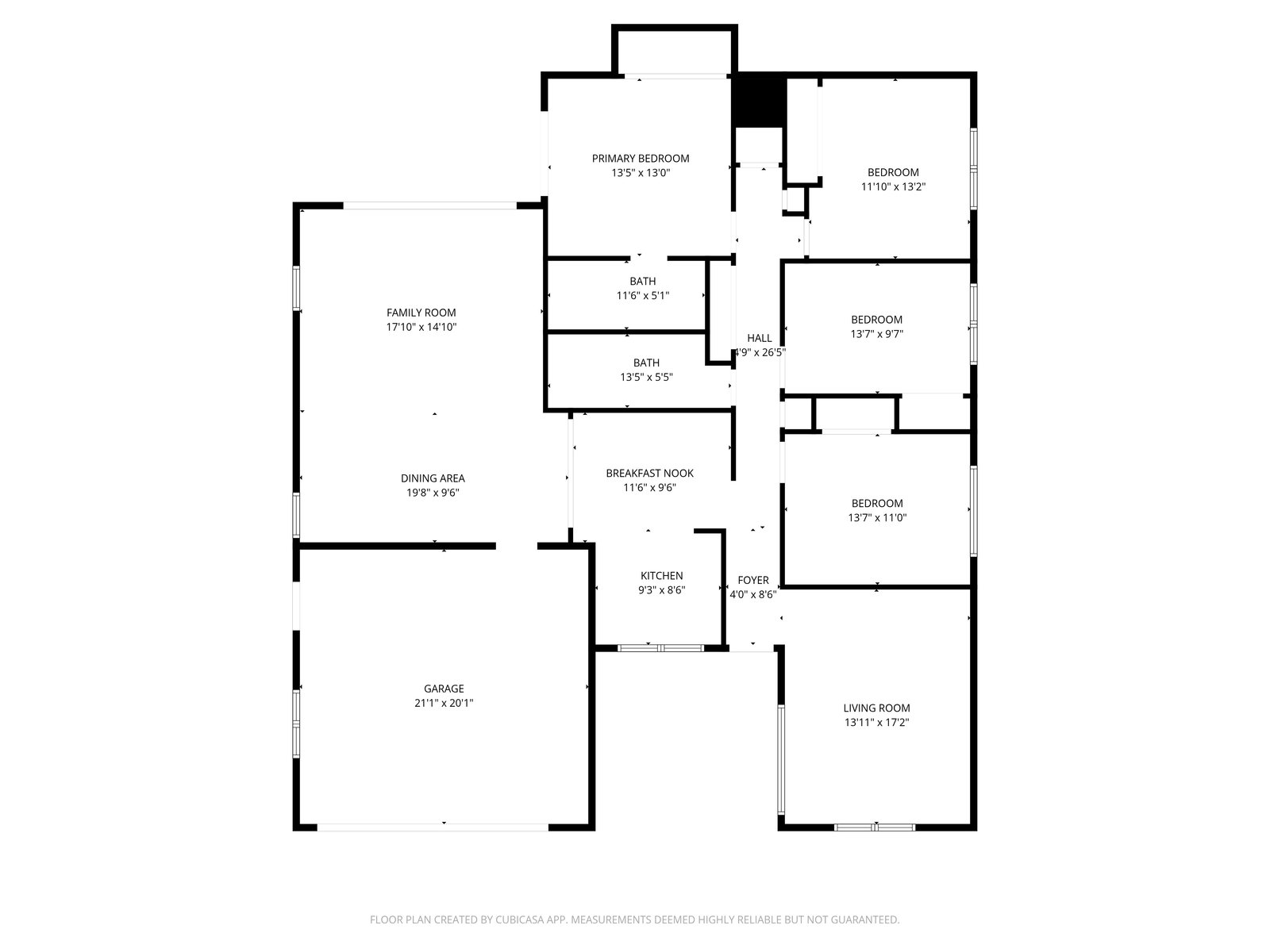 Main House floor plan — 1252 Hillsdale Ave, San Jose