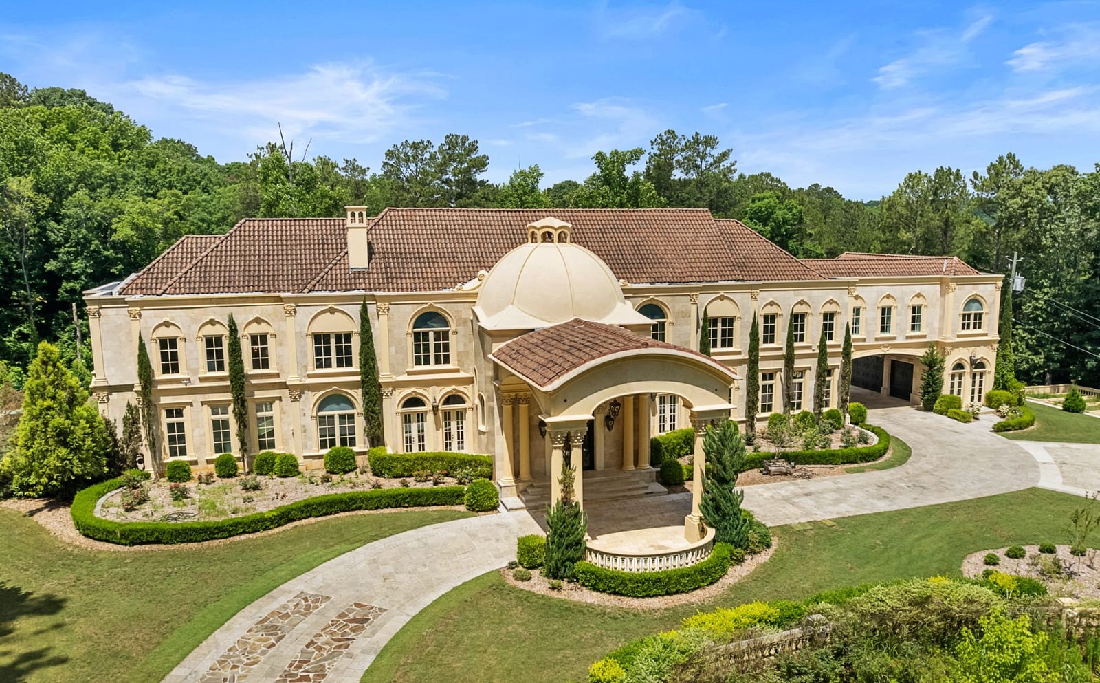 Front elevation of the estate