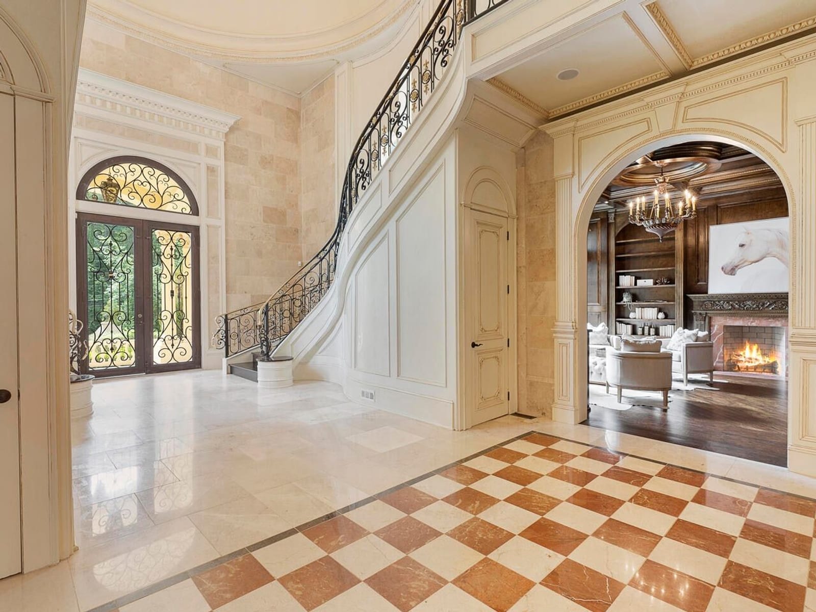 Foyer looking toward the library