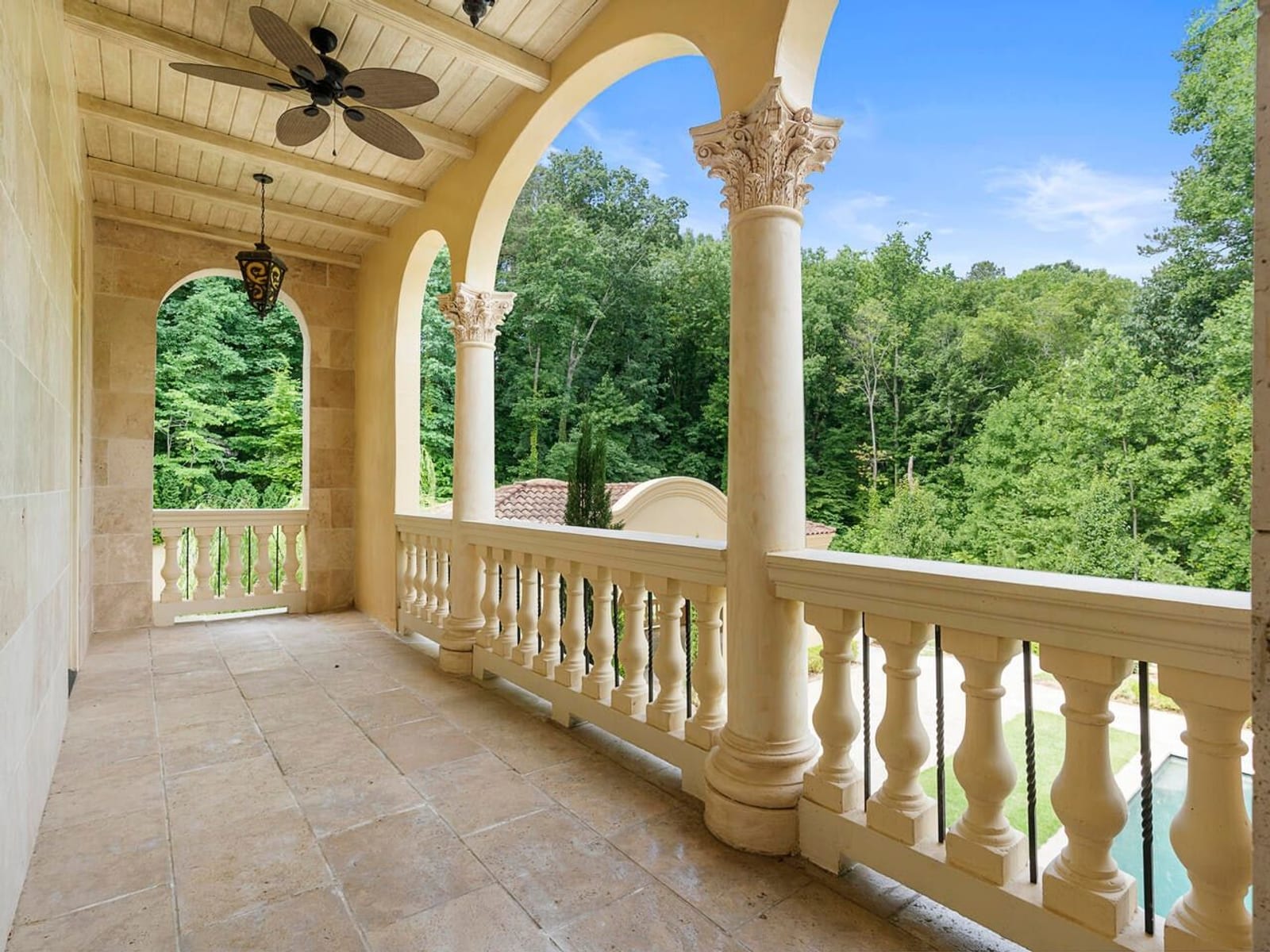 Master balcony overlooking the pool
